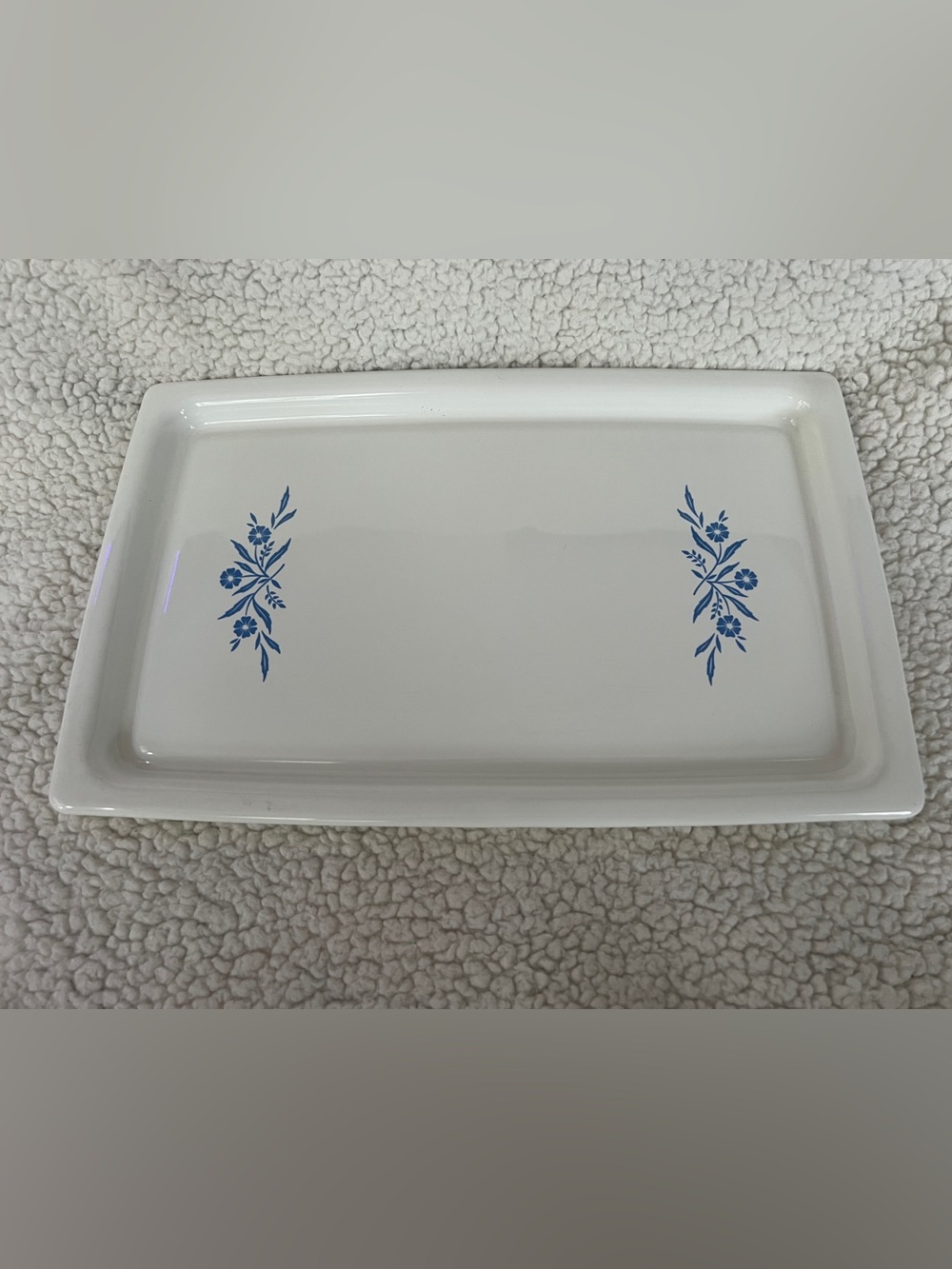 Vintage Corning Ware P-35-B Blue Cornflower Bake Tray Serving Platter 16"